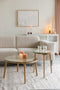 Feliz Lifestyle Haru Salontafel Rond Glas/ Hout 70x70 cm Naturel