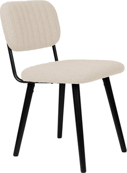 Feliz Lifestyle Jake Eetkamerstoel Bouclé Off-White/ Wit