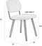 Feliz Lifestyle Jake Eetkamerstoel Bouclé Off-White/ Wit