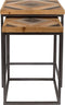 Feliz Lifestyle Joy Bijzettafel Hout Bruin/Zwart - Set van 2