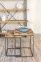 Feliz Lifestyle Joy Bijzettafel Hout Bruin/Zwart - Set van 2