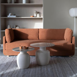 Feliz Lifestyle Karula Bijzettafel Travetin-Look 50x50 cm Laag Beige