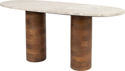 Feliz Lifestyle Kouk Salontafel Marmer/ Hout 100x40 cm Beige