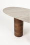 Feliz Lifestyle Kouk Salontafel Marmer/ Hout 100x40 cm Beige