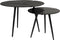 Feliz Lifestyle Kourdeboer Bijzettafel Rond Aluminium Zwart - Set van 2