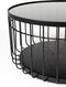 Feliz Lifestyle Lance Salontafel Rond Glas/ Metaal 60x60 cm Zwart