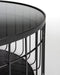 Feliz Lifestyle Lance Salontafel Rond Glas/ Metaal 60x60 cm Zwart