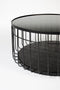 Feliz Lifestyle Lance Salontafel Rond Glas/ Metaal 80x80 cm Zwart