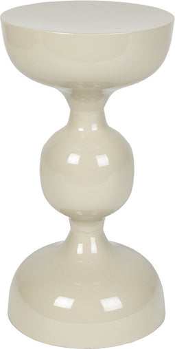 Feliz Lifestyle Lars Bijzettafel Rond Metaal 31x 31 cm Ivoor/ Wit