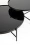 Feliz Lifestyle Li Salontafel Rond Glas/ Metaal Zwart - Set van 2