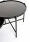 Feliz Lifestyle Li Salontafel Rond Glas/ Metaal Zwart - Set van 2