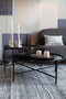 Feliz Lifestyle Li Salontafel Rond Glas/ Metaal Zwart - Set van 2