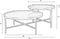 Feliz Lifestyle Li Salontafel Rond Glas/ Metaal Zwart - Set van 2