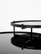 Feliz Lifestyle Li Salontafel Rond Glas/ Metaal Zwart - Set van 2