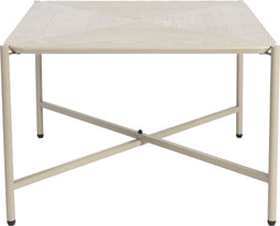 Feliz Lifestyle Marcio Salontafel Vierkant Hout/ Metaal 40x40 cm Beige