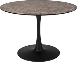 Feliz Lifestyle Maru Eettafel Marmerlook Rond 110 cm Bruin