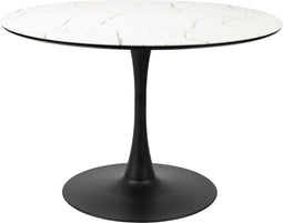 Feliz Lifestyle Maru Eettafel Marmerlook Rond 110 cm Wit