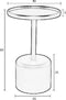 Feliz Lifestyle Milo Bijzettafel Rond Glas/ Metaal 40x40 cm Zwart