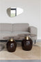 Feliz Lifestyle Mohra Bijzettafel Glas/ Metaal 50x50 cm (S) - Beige/ Zwart