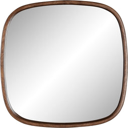Feliz Lifestyle Nyko Spiegel/ Wandspiegel Vierkant Hout 50x50 cm Bruin