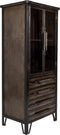 Feliz Lifestyle Otis Kast/ Vitrinekast Hoog Vintage Ijzer Zwart