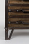 Feliz Lifestyle Otis Kast/ Vitrinekast Hoog Vintage Ijzer Zwart