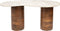 Feliz Lifestyle Peli Salontafel Marmer/ Hout 84x 48 cm - Beige