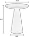 Feliz Lifestyle Ringar Bijzettafel Rond Metaal 34,5x34,5 cm (M) Wit