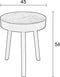 Feliz Lifestyle Suri Bijzettafel Rond Hout Teak 45 cm Zwart