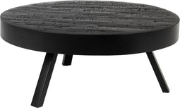 Feliz Lifestyle Suri Salontafel Rond Hout Teak 70 cm Zwart