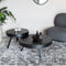 Feliz Lifestyle Suri Salontafel Rond Hout Teak 70 cm Zwart