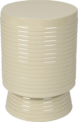 Feliz Lifestyle Sven Bijzettafel Rond Metaal 25x25 (S) cm Ivoor/ Wit