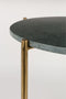 Feliz Lifestyle Timpa Bijzettafel Marmer Rond 44x44 cm Groen/ Goud