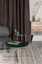 Feliz Lifestyle Timpa Bijzettafel Marmer Rond 44x44 cm Groen/ Goud