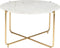 Feliz Lifestyle Timpa Salontafel Marmer Rond 70x70 cm Wit/ Goud
