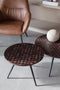 Feliz Lifestyle Webster Salontafel en Bijzettafel Rond Teak Hout Bruin - Set van 2