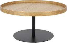 Feliz Lifestyle Yuri Bijzettafel Rond Hout 70x70 cm (L) Eiken - Bruin