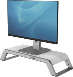 Fellowes Hana monitorstandaard - luxe afwerking - verstelbaar- met USB poort - wit