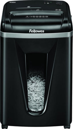 Fellowes papierversnipperaar 450M, P5 microsnipper, 9 vel, zwart