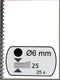Fellowes Plastic Bindruggen - 6mm - Zwart - 25 stuks