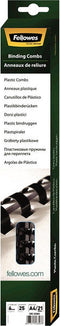 Fellowes Plastic Bindruggen - 6mm - Zwart - 25 stuks