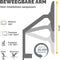 Fellowes Platinum monitor arm - 2 schermen - tot 8 kg - tot 32 inch - gasveer - USB - wit