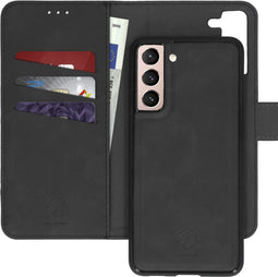 iMoshion Hoesje Geschikt voor Samsung Galaxy S21 Hoesje Met Pasjeshouder - iMoshion Uitneembare 2-in-1 Luxe Bookcase - Zwart