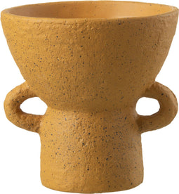 J-Line vaas Zenia - keramiek - oker - small - Ø 20 cm