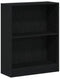 vidaXL - Boekenkast - Zwart - 60x24x76 - cm - Bewerkt - Hout