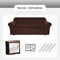 Hilvard - Bankhoes 3 zitsbanken - Velvet - Donkerbruin - (185 - 230 cm)