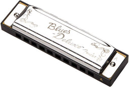 Fender blauws Deluxe Harmonica Key of A - Diatonische mondharmonica
