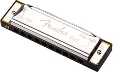 Fender blauws Deluxe Harmonica Key of D - Diatonische mondharmonica