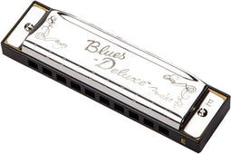 Fender blauws Deluxe Harmonica Key of E - Diatonische mondharmonica
