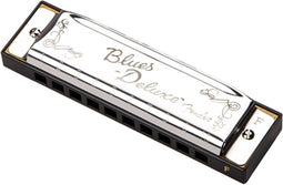 Fender blauws Deluxe Harmonica Key of F - Diatonische mondharmonica